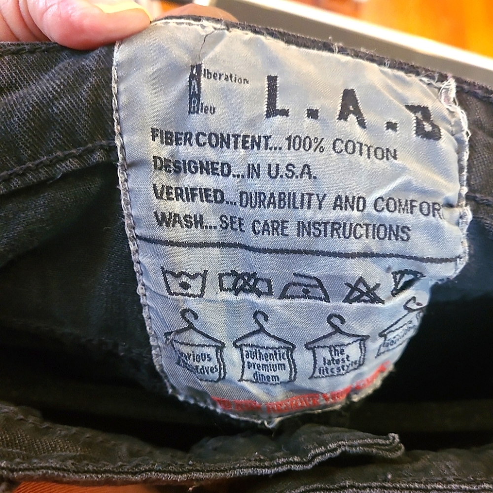 L.A.B Destroyed Ripped Raw Denim Jeans - Picture 5 of 13